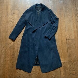 Club Monaco | Gideon Navy Draped Trench Coat | Size XS